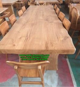 Meja Kursi Makan Kayu Jati Solid