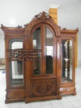 Lemari Pajangan Model Tulip-MJA-0123-Mebel Jepara Asli