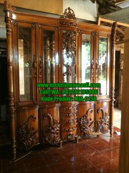 Lemari Pajangan Ukiran Bombay-MJA-0158-Mebel Jepara Asli