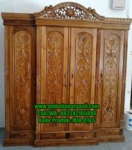 Lemari Pakaian Ukir Jepara-MJA-0165-Mebel Jepara Asli