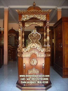 Mimbar Masjid Jati Terbaru-MJA-0248-Mebel Jepara Asli