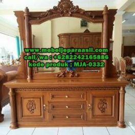 Bufet Cermin Ukiran Mewah