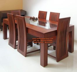Set Meja Makan Jati Solid Terbaru