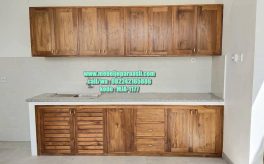 kitchen set kayu jati model sederhana